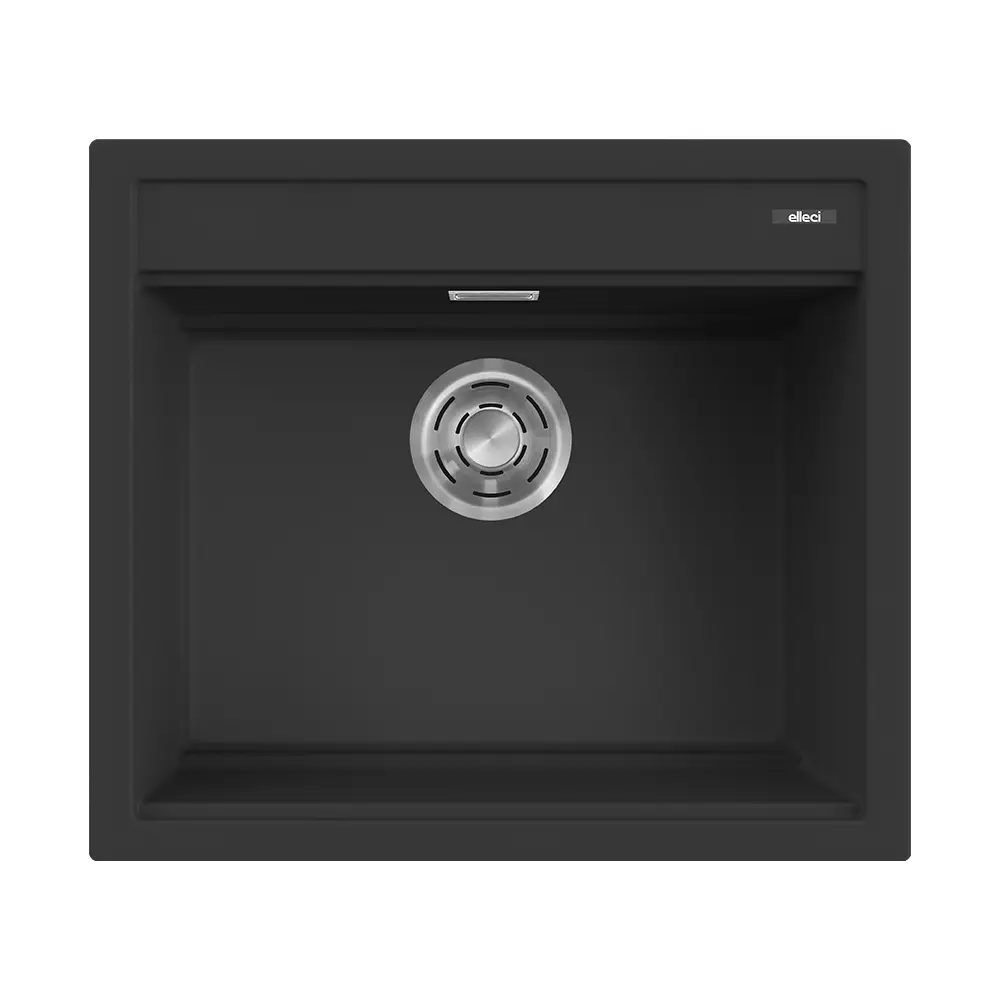 Elleci lavello da cucina 1 vasca 57x51cm in granitek nero installazione sopratop | Best 105 Elleci lavello da cucina 1 vasca 57x51cm in granitek nero installazione sopratop | Best 105