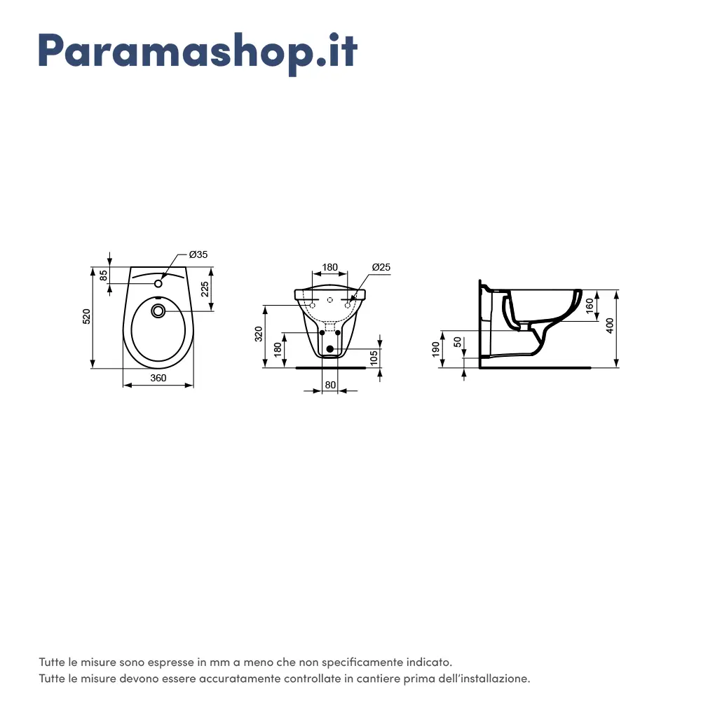 IDEAL STANDARD Vaso sospeso con sedile con cerniere in metallo | Eurovit IDEAL STANDARD Vaso sospeso con sedile con cerniere in metallo | Eurovit