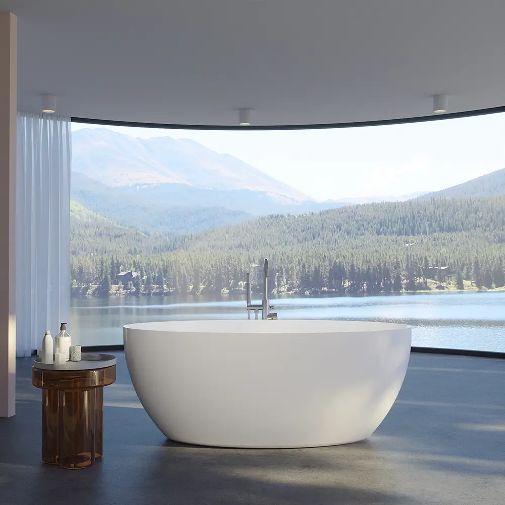 Vasca da bagno freestanding 160cm bianco lucido Mod. Leonor Vasca da bagno freestanding 160cm bianco lucido Mod. Leonor