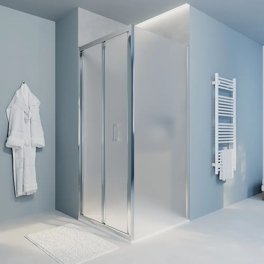 Box doccia 70x70 cm angolare apertura a libro vetro 6mm opaco | Capri Box doccia 70x70 cm angolare apertura a libro vetro 6mm opaco | Capri