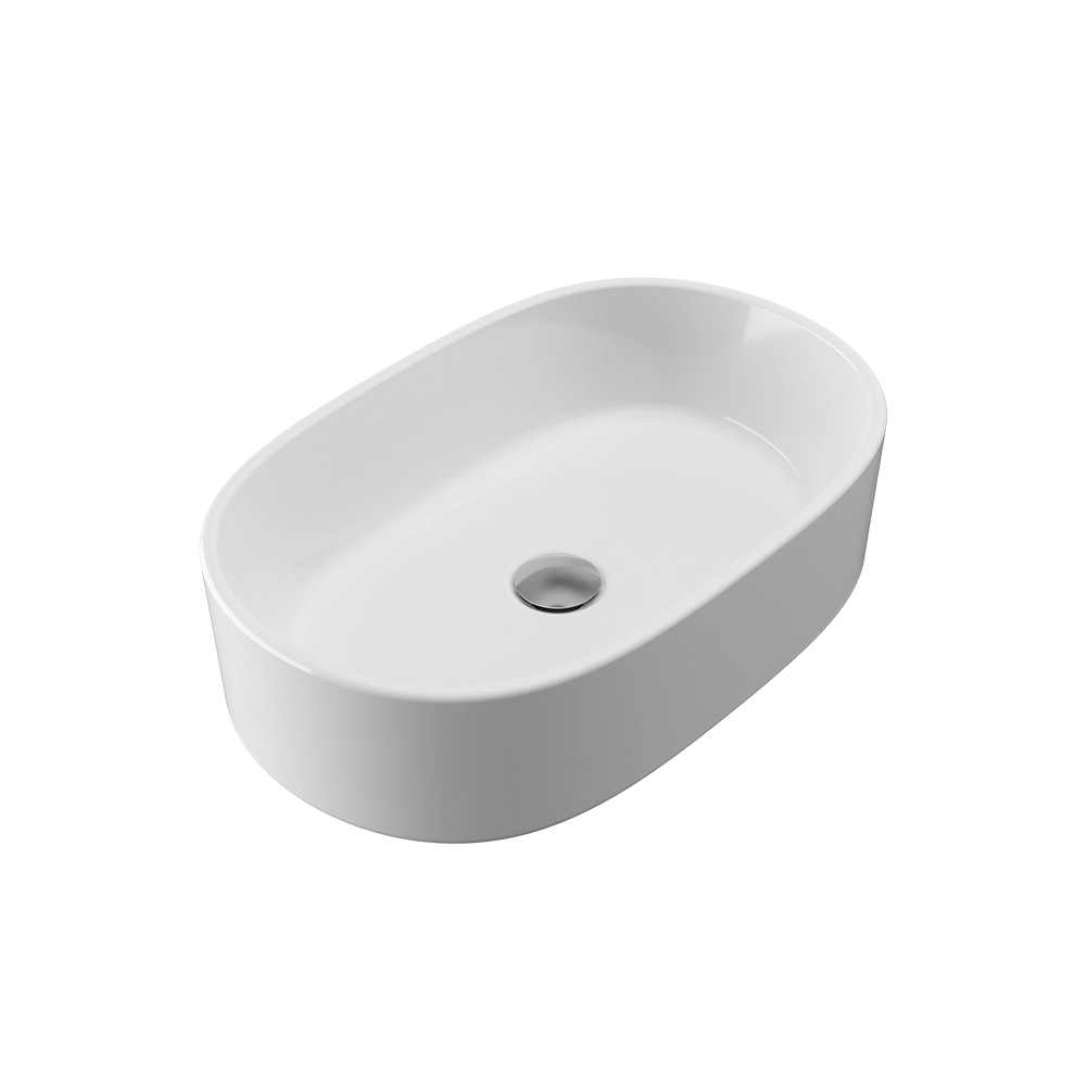 Lavabo da appoggio ovale 57x36,5x15 cm Bianco Lavabo da appoggio ovale 57x36,5x15 cm Bianco