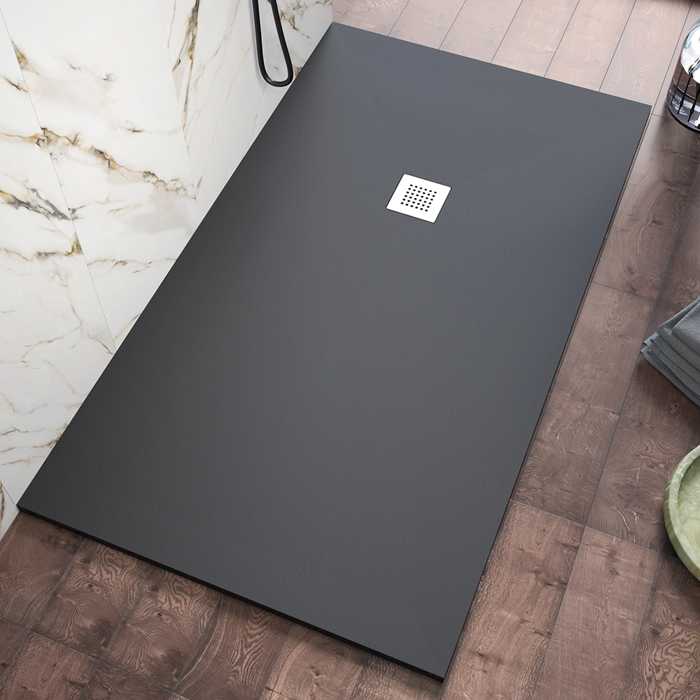Piatto doccia 80x120cm in marmoresina nero effetto pietra | Kos Piatto doccia 80x120cm in marmoresina nero effetto pietra | Kos