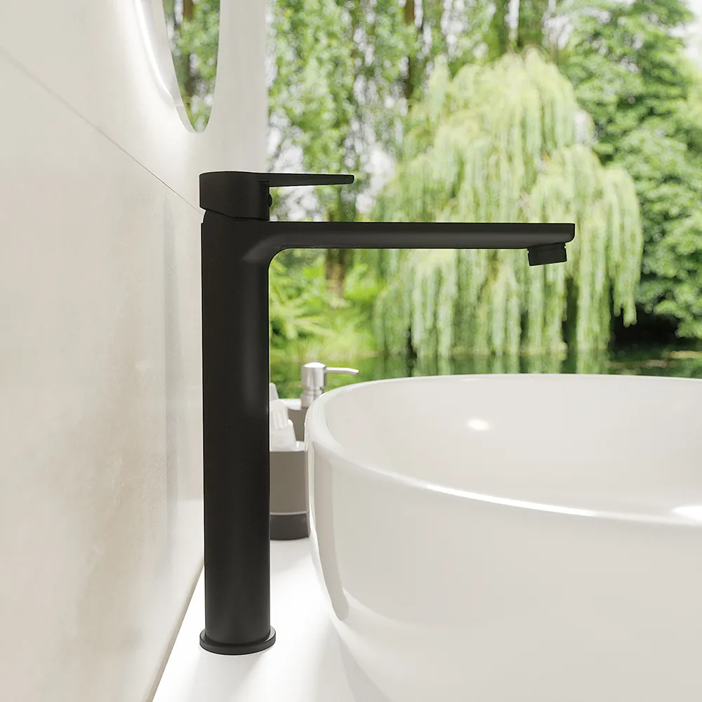 Miscelatore lavabo alto senza scarico nero opaco | Jane Miscelatore lavabo alto senza scarico nero opaco | Jane