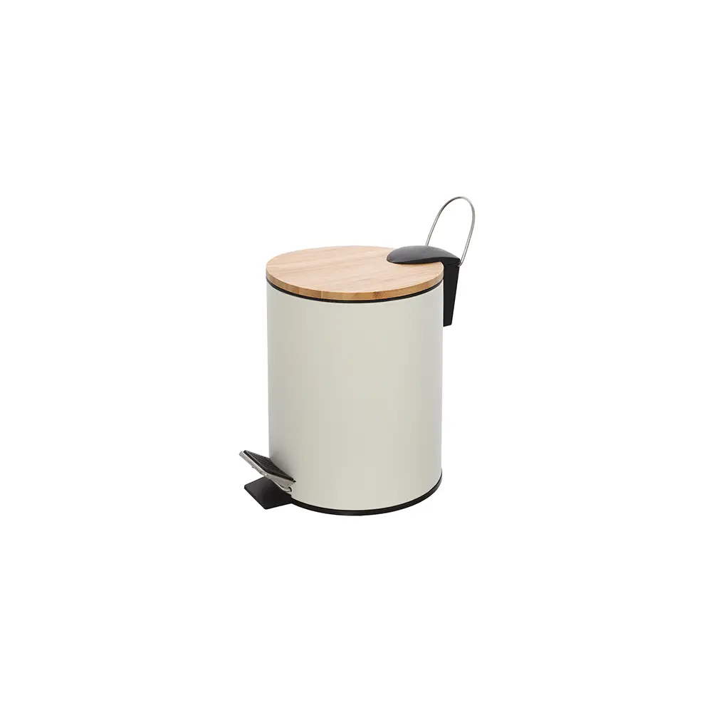 Sendez Pattumiera A Pedale Per Bagno 3L: Bianca, Elegante, Con Secchiello Interno Removibile E Antiscivolo