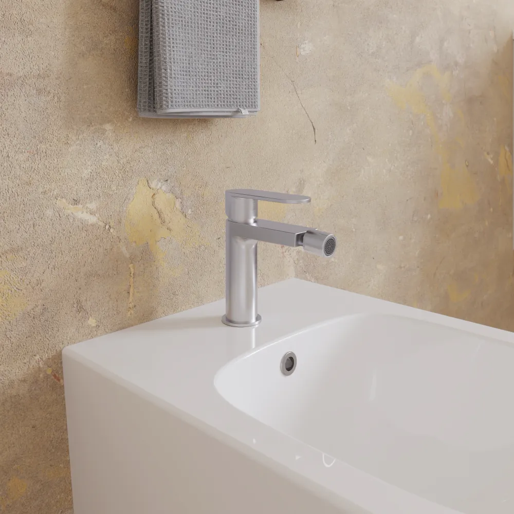 Miscelatore bidet senza scarico nickel spazzolato | Margot